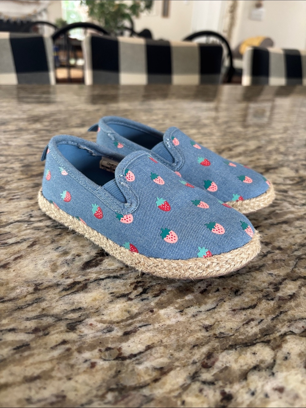 OshKosh Strawberry Slip-On Espadrilles (8T)